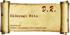 Diószegi Rita névjegykártya